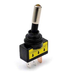 Chave Alavanca ASW-15D Amarela 3T Com Led